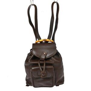 Gucci Brown Bamboo Backpack 003 2058 0030 XX07469